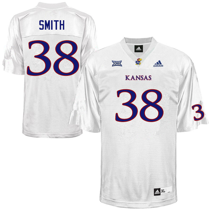 Men #38 Dante Smith Kansas Jayhawks College Football Jerseys Sale-White